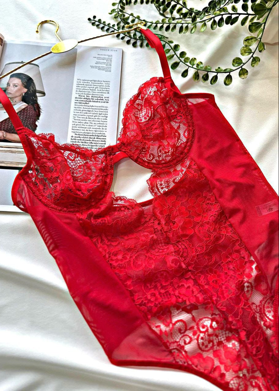 Bella Bodysuit Kırmızı