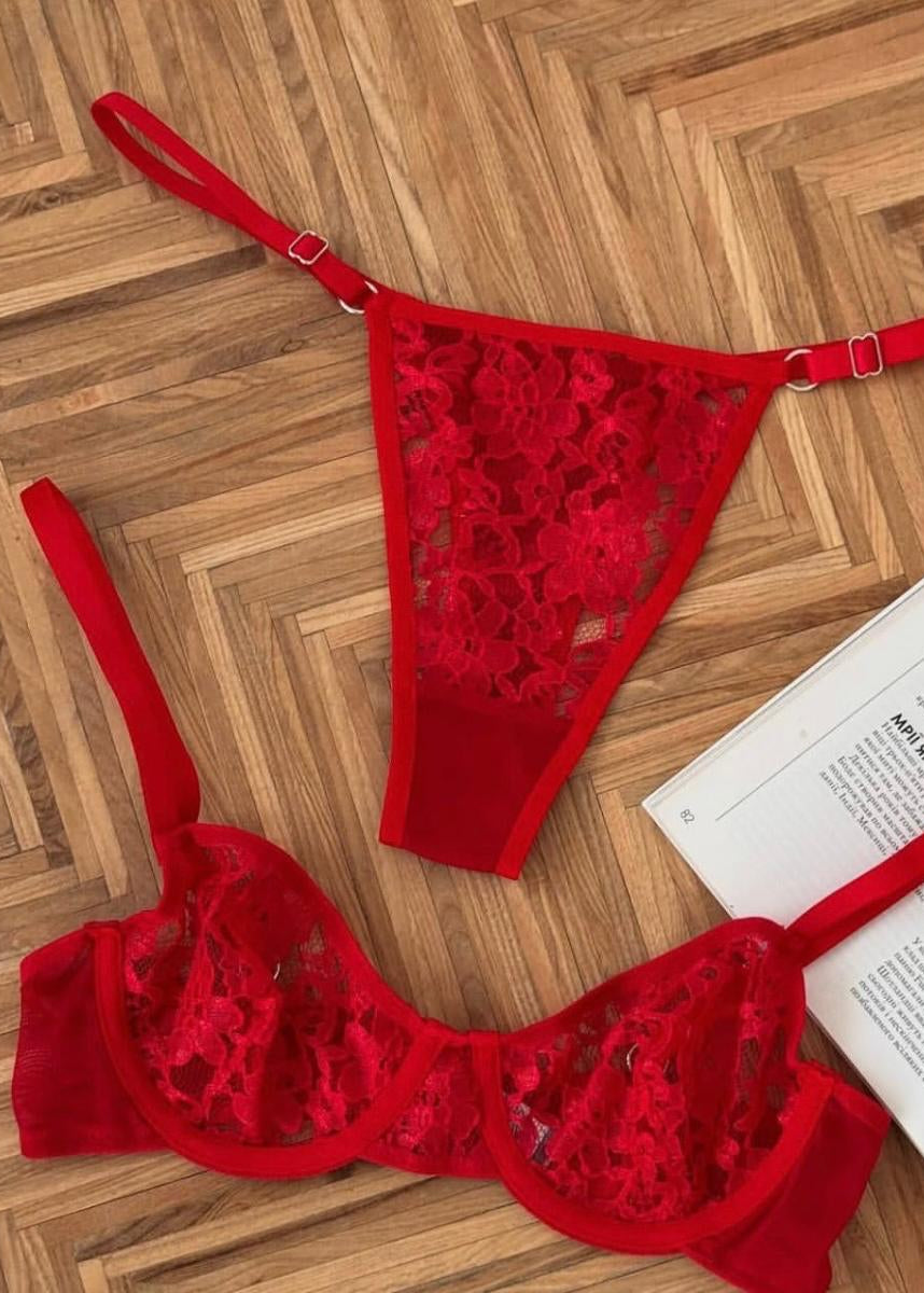 Dina Sütyen Takım Kırmızı