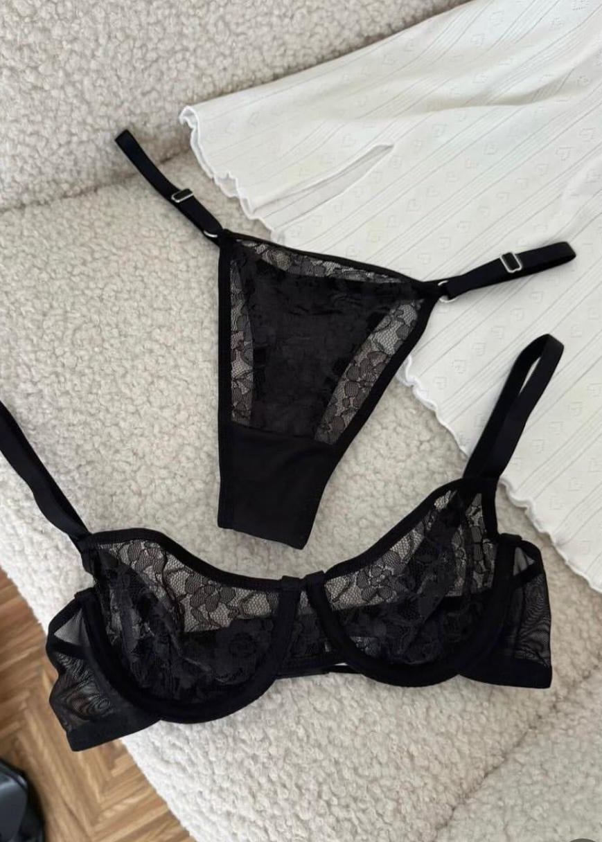 Dina Sütyen Takım Siyah